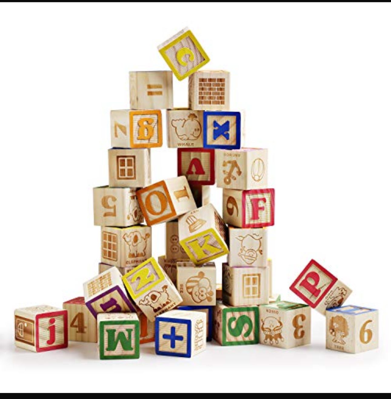 Classic Wooden ABC Alphabet Blocks