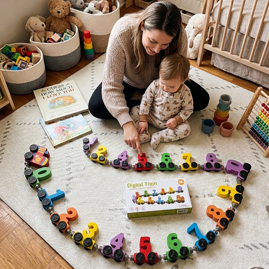 Kids Wooden Magnetic Number Train