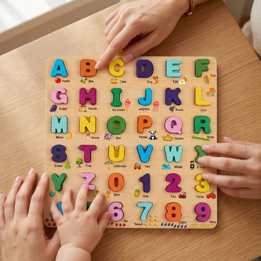 Wooden Alphabet & Numbers Puzzle