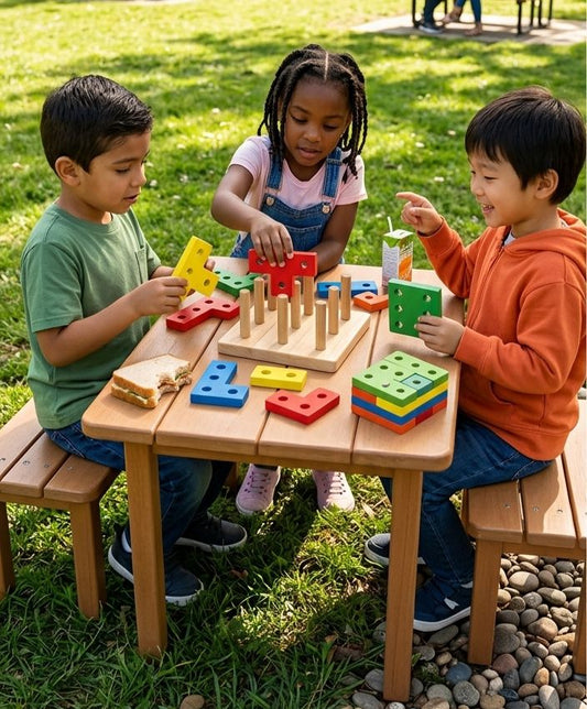 Wooden Geometric Stacking & Sorting Game