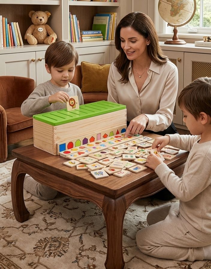 Wooden Montessori Classification Box
