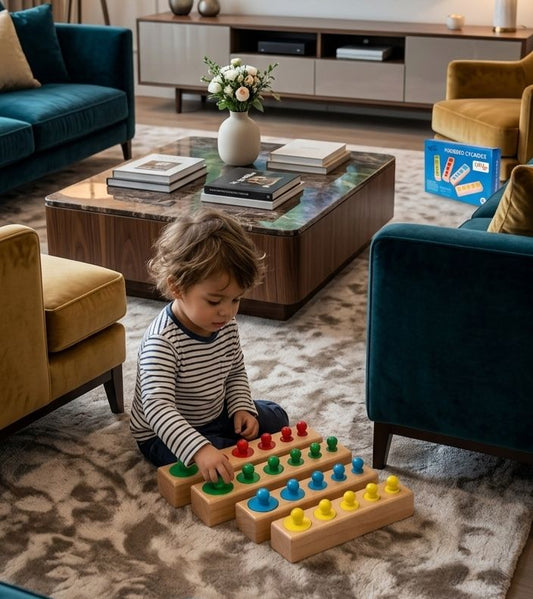Montessori Wooden Peg Counting Board