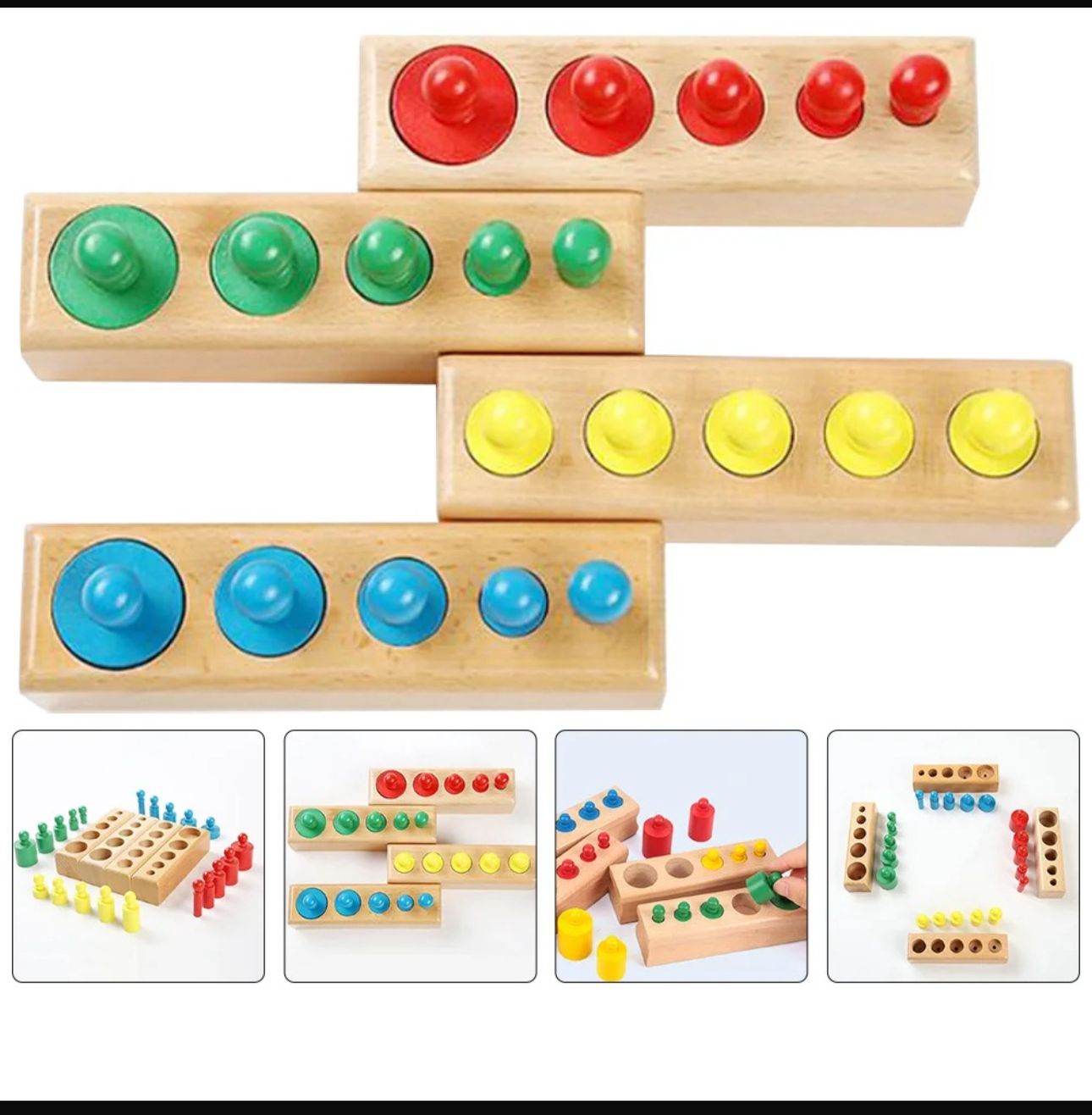 Montessori Wooden Peg Counting Board