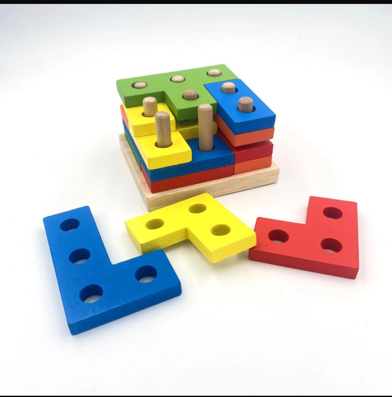Wooden Geometric Stacking & Sorting Game